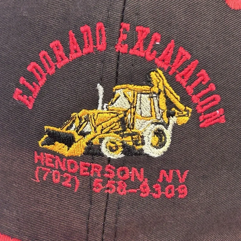 El Dorado Excavation Henderson‎ NV Nissin Snapback Cap Backhoe Black Red Hat
